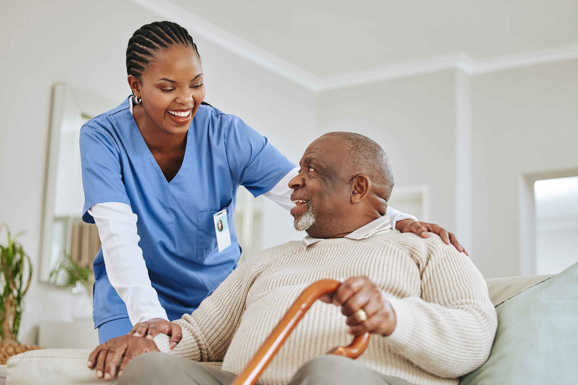 A senior man doing physical therapy in a rehab center in Frisco, Texas